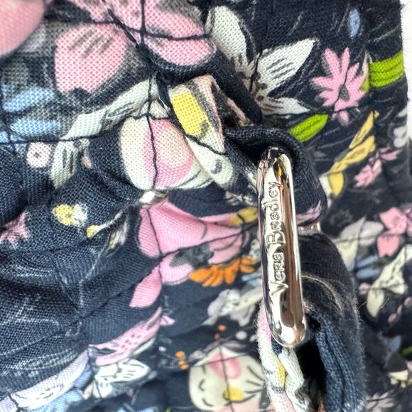 Vera Bradley Womens Bloom Boom Glenna Satchel Handbag Quilted Navy Blue - Picture 8 of 11